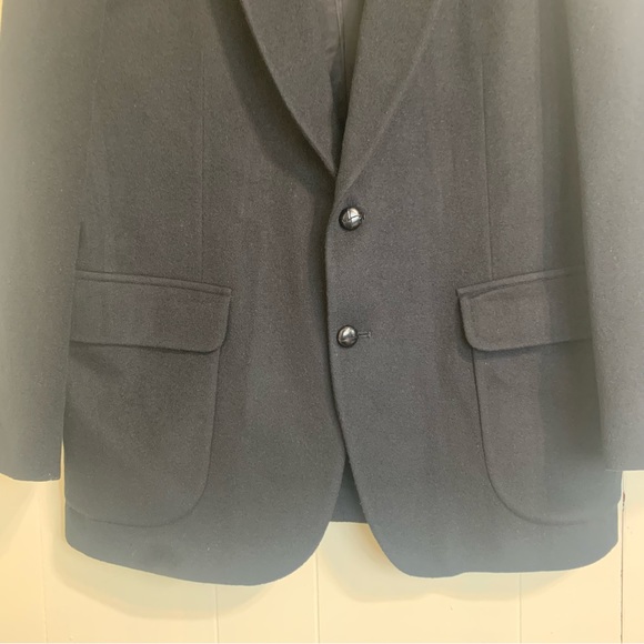 Stafford Formal Suit Blazer Black Camel Hair Wool Sport Coat Blazer Size 42L. - Picture 5 of 13